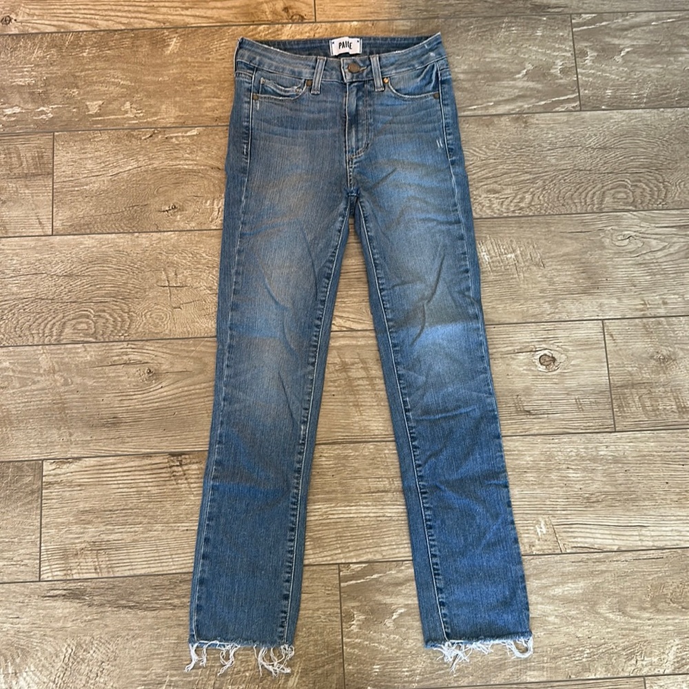 Paige Cropped Ankle Slim Fit Jeans